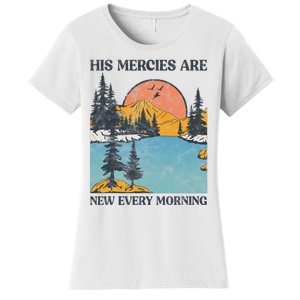 His Mercies Are New Every Morning Bible Verse Christian Women's T-Shirt