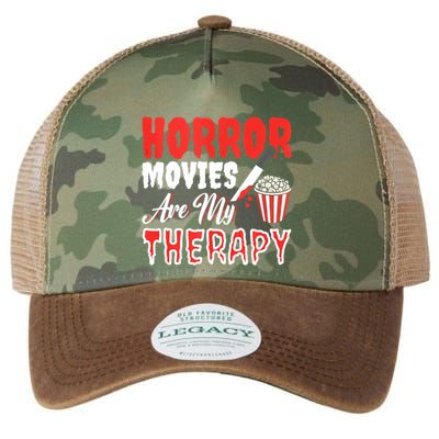 Horror Movies Are My Therapy Horror Movie Lover Legacy Tie Dye Trucker Hat