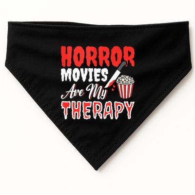 Horror Movies Are My Therapy Horror Movie Lover USA-Made Doggie Bandana