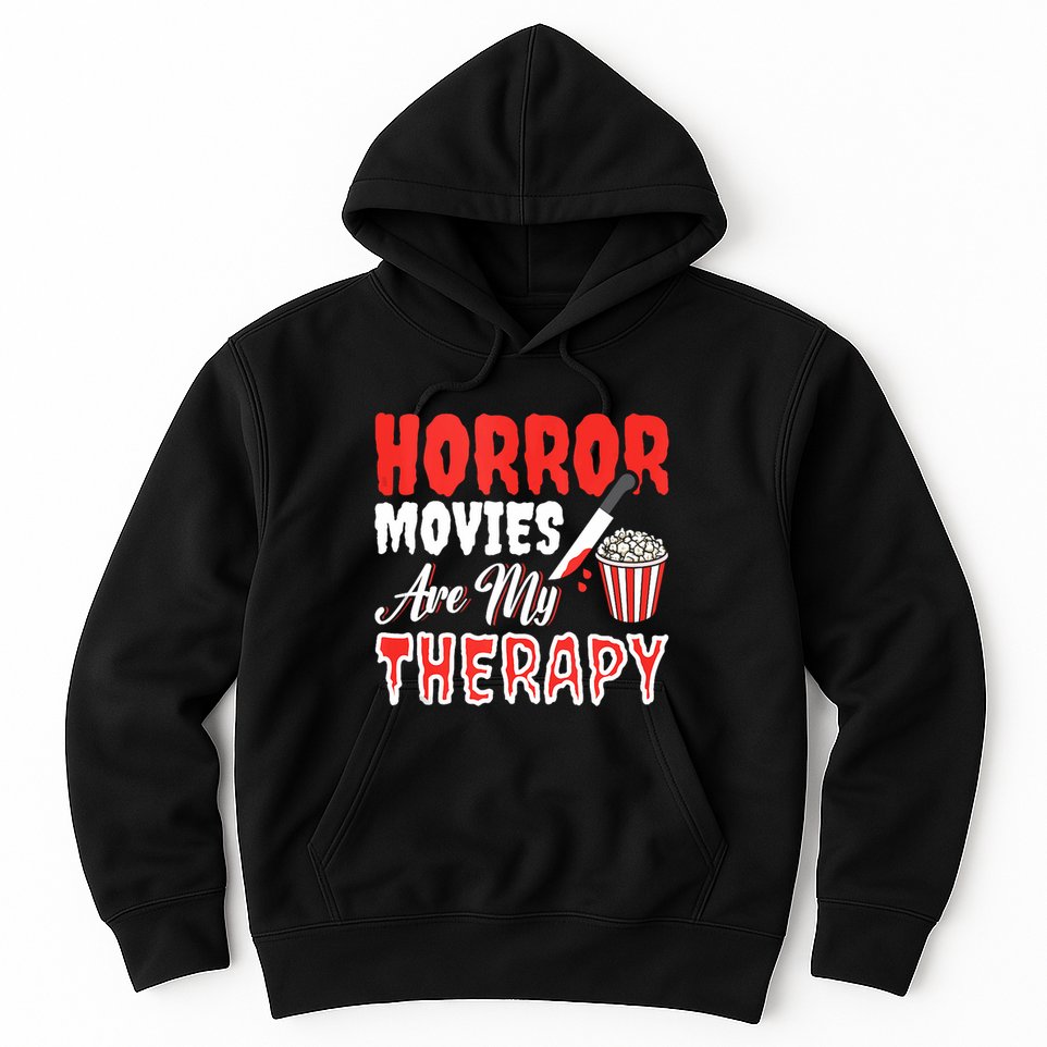 Horror Movies Are My Therapy Horror Movie Lover Hoodie
