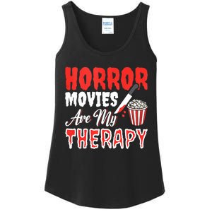 Horror Movies Are My Therapy Horror Movie Lover Ladies Essential Tank