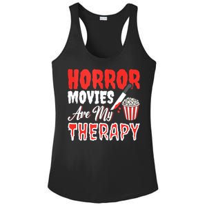 Horror Movies Are My Therapy Horror Movie Lover Ladies PosiCharge Competitor Racerback Tank