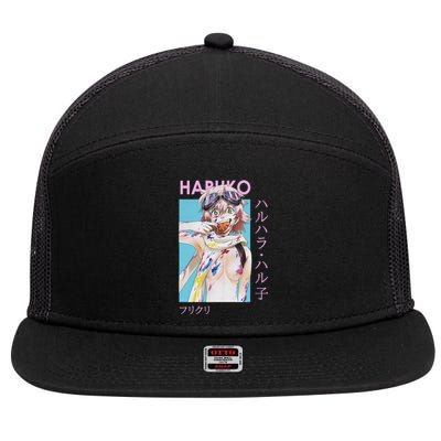 Haruko Messy Art 7 Panel Mesh Trucker Snapback Hat