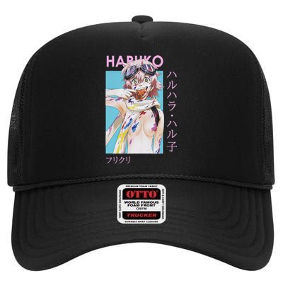 Haruko Messy Art High Crown Mesh Back Trucker Hat