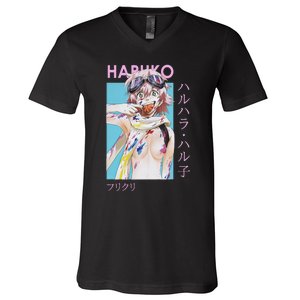 Haruko Messy Art V-Neck T-Shirt