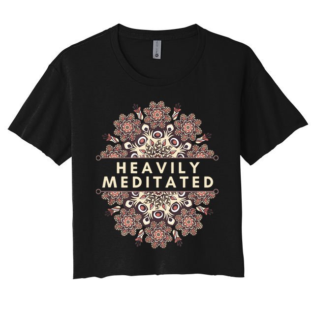 Heavily Meditated Antique Mandala Design For Yoga Lovers Crop Top
