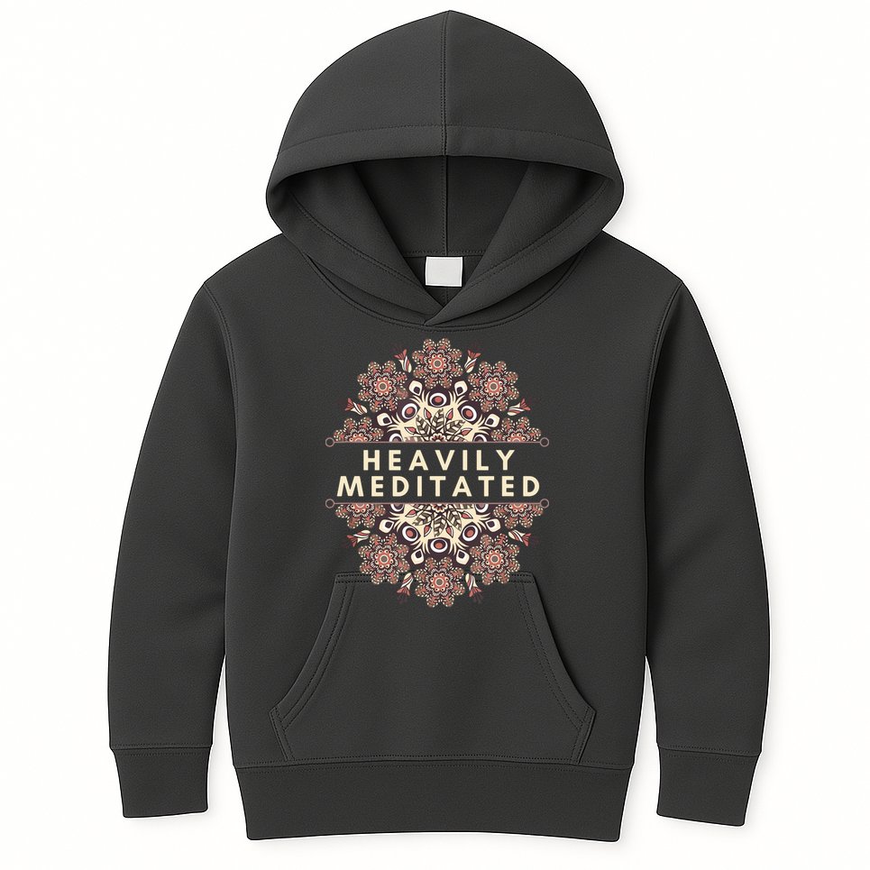 Heavily Meditated Antique Mandala Design For Yoga Lovers Kids Hoodie