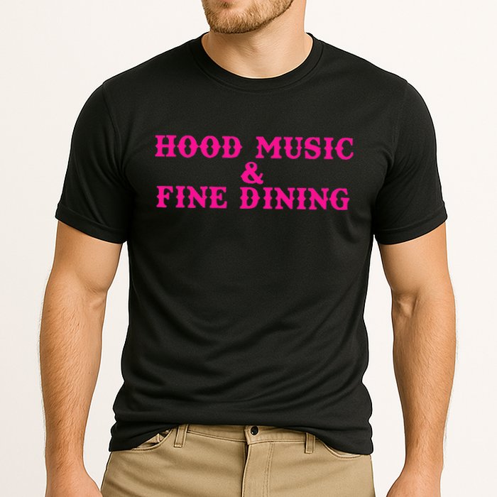 Hood Music And Fine Dining Pink Apparel Cooling Performance Crew T-Shirt