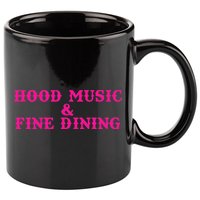 Hood Music And Fine Dining Pink Apparel 11oz C Handle Ceramic Mug