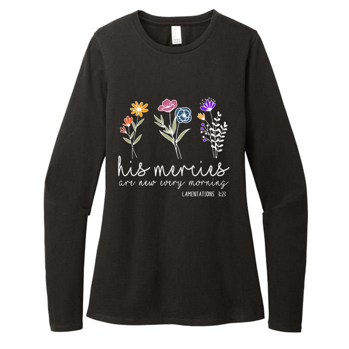 his mercies are new every morning Bible verse Quotes Womens CVC Long Sleeve Shirt