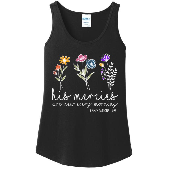 his mercies are new every morning Bible verse Quotes Ladies Essential Tank