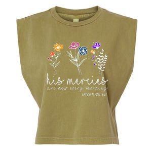 his mercies are new every morning Bible verse Quotes Garment-Dyed Women's Muscle Tee