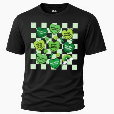 Health Matters Awareness Heart Green Ribbon Mental Performance Shirt