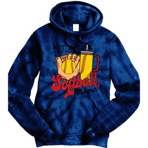 Hot Mess Always Stressed Softball Mama Tie Dye Hoodie