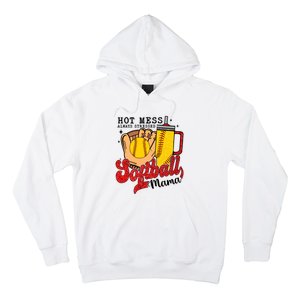 Hot Mess Always Stressed Softball Mama Hoodie