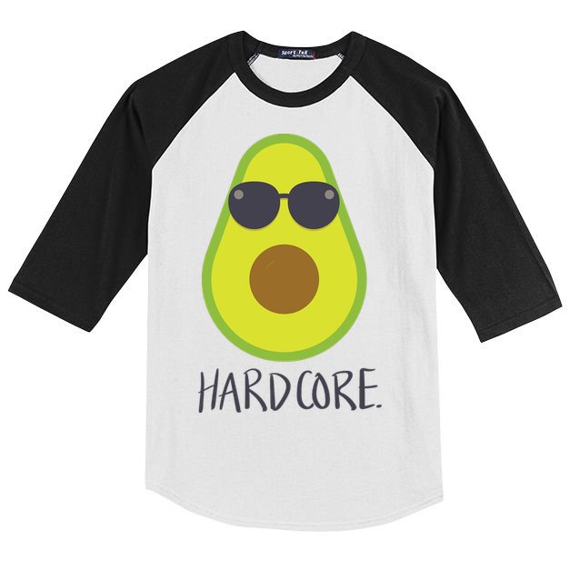 Hardcore Mexican Avocado Gangster Kids Colorblock Raglan Jersey