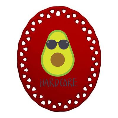 Hardcore Mexican Avocado Gangster Ceramic Oval Ornament