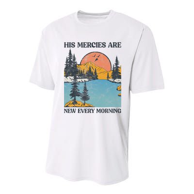 His Mercies Are New Every Morning Bible Verse Christian Youth Performance Sprint T-Shirt
