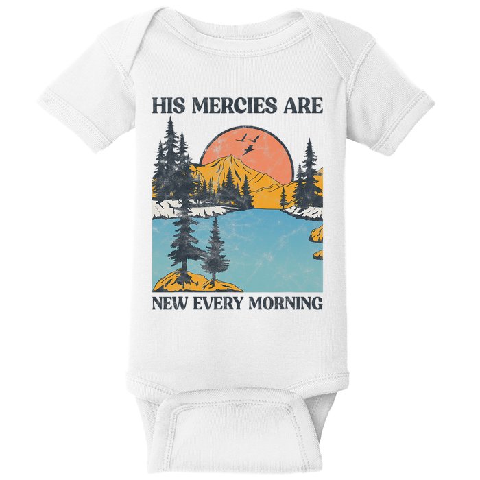 His Mercies Are New Every Morning Bible Verse Christian Baby Bodysuit