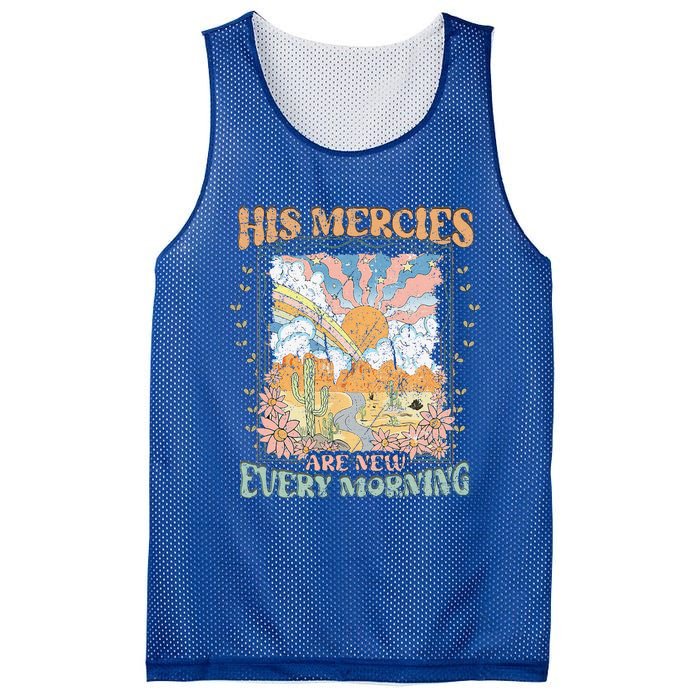 His Mercies Are New Every Morning Bible Verse Christian Mesh Reversible Basketball Jersey Tank