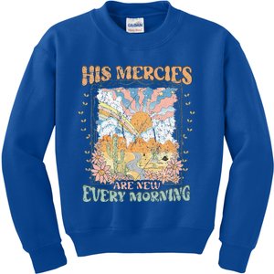 His Mercies Are New Every Morning Bible Verse Christian Kids Sweatshirt