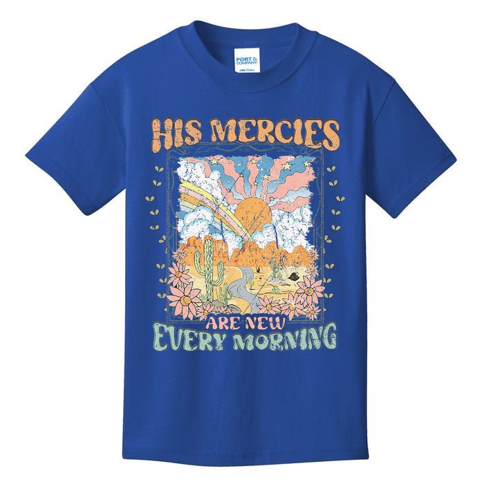 His Mercies Are New Every Morning Bible Verse Christian Kids T-Shirt