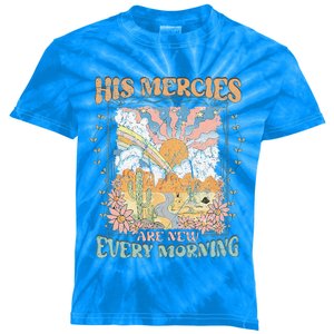 His Mercies Are New Every Morning Bible Verse Christian Kids Tie-Dye T-Shirt