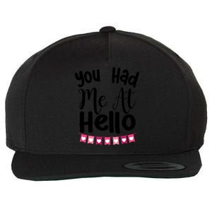 Had Me At Hello Hugs N Kisses We Need Love Valentines Day Funny Gift Wool Snapback Cap