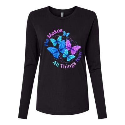 He Makes All Things New Womens Cotton Relaxed Long Sleeve T-Shirt