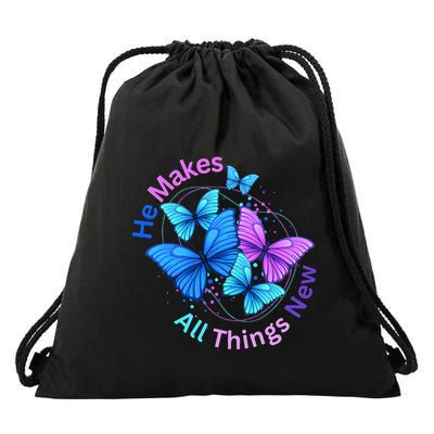 He Makes All Things New Drawstring Bag