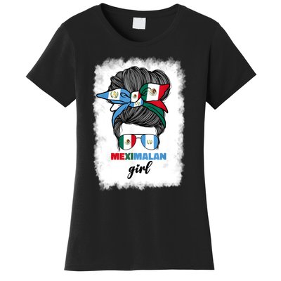 Half Mexican And Guatemalan Mexico Guatemala Flag Girl Women's T-Shirt