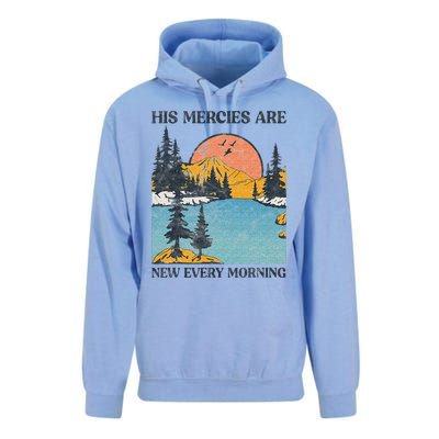 His Mercies Are New Every Morning Bible Verse Christian Unisex Surf Hoodie