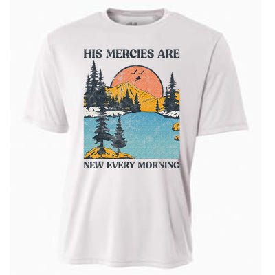 His Mercies Are New Every Morning Bible Verse Christian Cooling Performance Crew T-Shirt