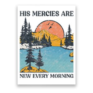 His Mercies Are New Every Morning Bible Verse Christian Poster