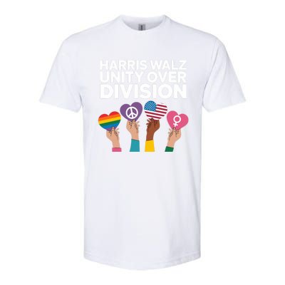 Harriswalz Moving America Forward With Unity Meaningful Gift Softstyle CVC T-Shirt