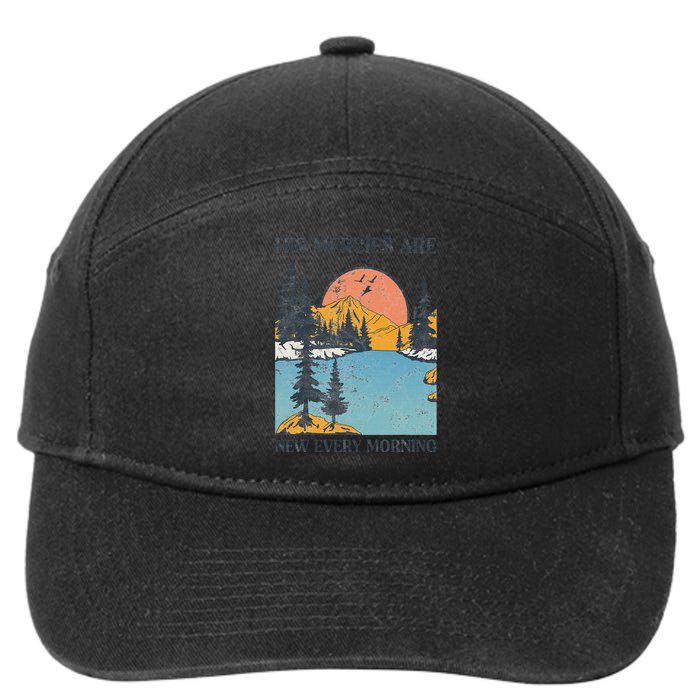 His Mercies Are New Every Morning Bible Verse Christian 7-Panel Snapback Hat