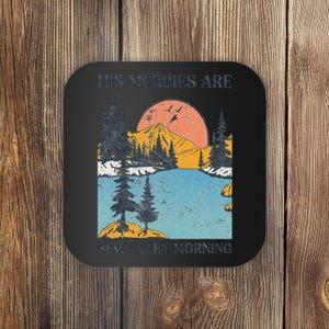 His Mercies Are New Every Morning Bible Verse Christian Coaster