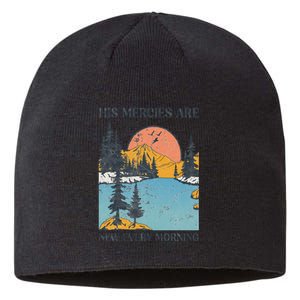 His Mercies Are New Every Morning Bible Verse Christian Sustainable Beanie