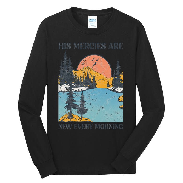 His Mercies Are New Every Morning Bible Verse Christian Tall Long Sleeve T-Shirt