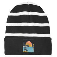 His Mercies Are New Every Morning Bible Verse Christian Striped Beanie with Solid Band