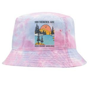 His Mercies Are New Every Morning Bible Verse Christian Tie-Dyed Bucket Hat