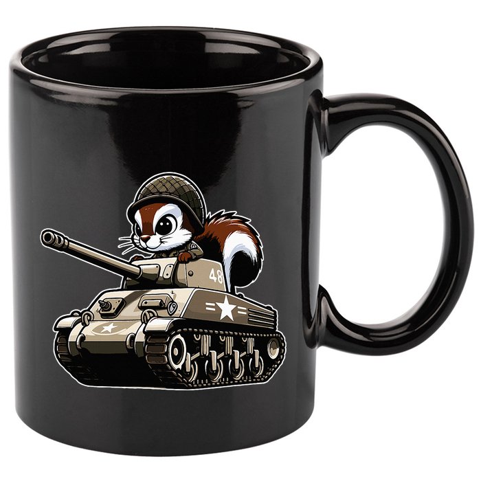 Humorous Military Animal Veteran Squirrel 11oz C Handle Ceramic Mug