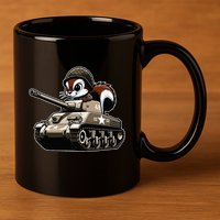 Humorous Military Animal Veteran Squirrel 11oz C Handle Ceramic Mug