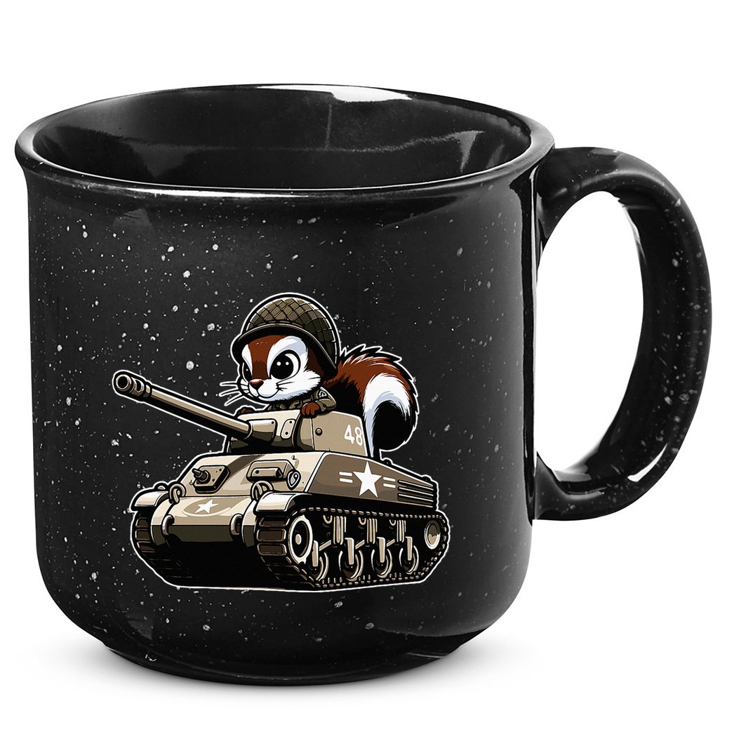 Humorous Military Animal Veteran Squirrel 15oz Campfire Ceramic Mug