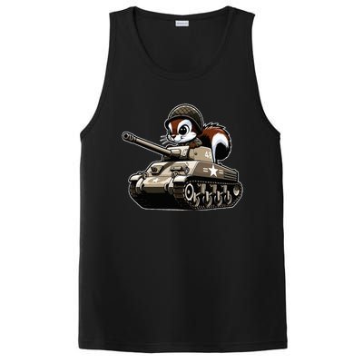 Humorous Military Animal Veteran Squirrel PosiCharge Competitor Tank