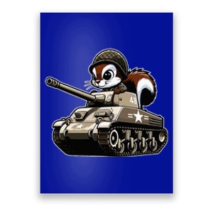 Humorous Military Animal Veteran Squirrel Poster