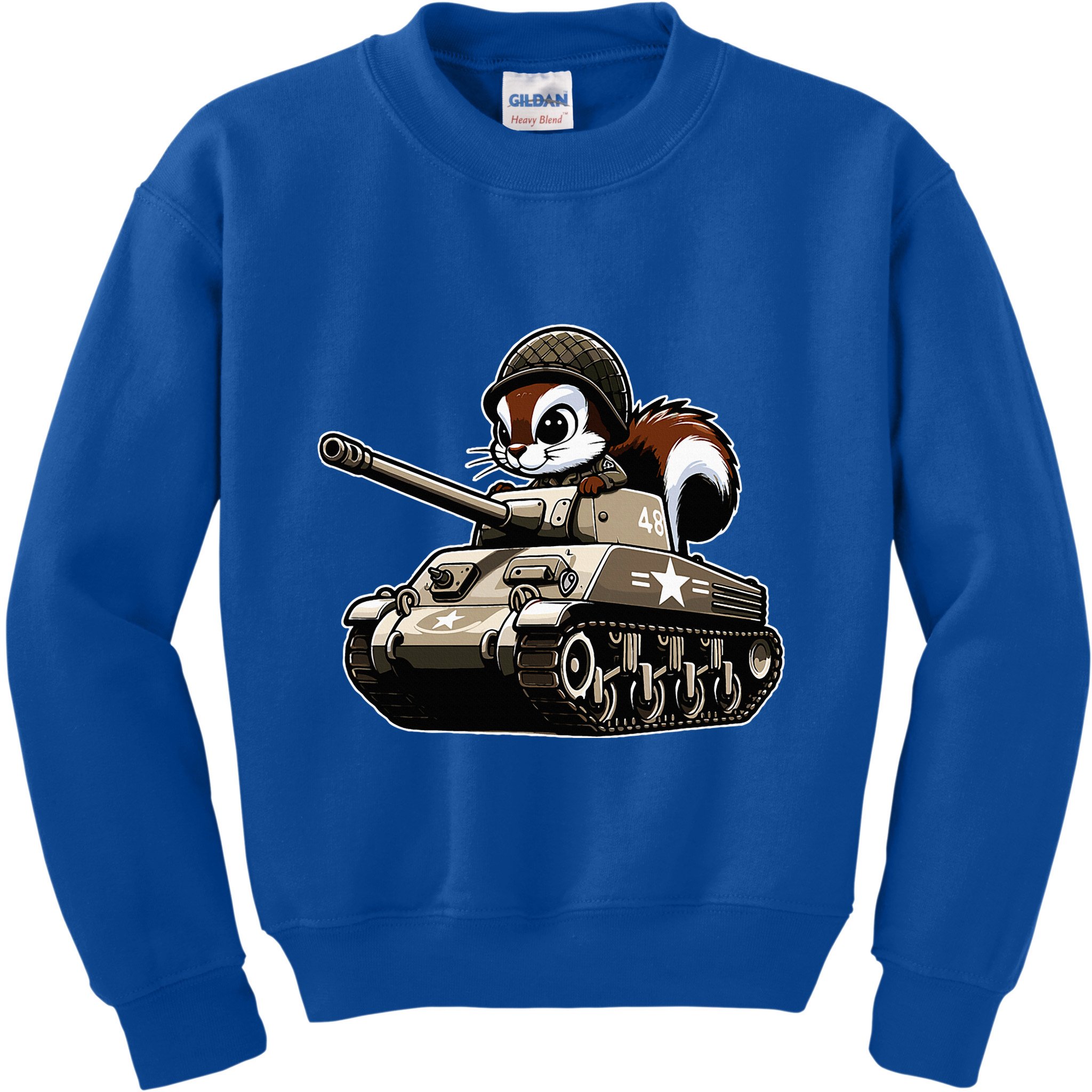Humorous Military Animal Veteran Squirrel Kids Sweatshirt