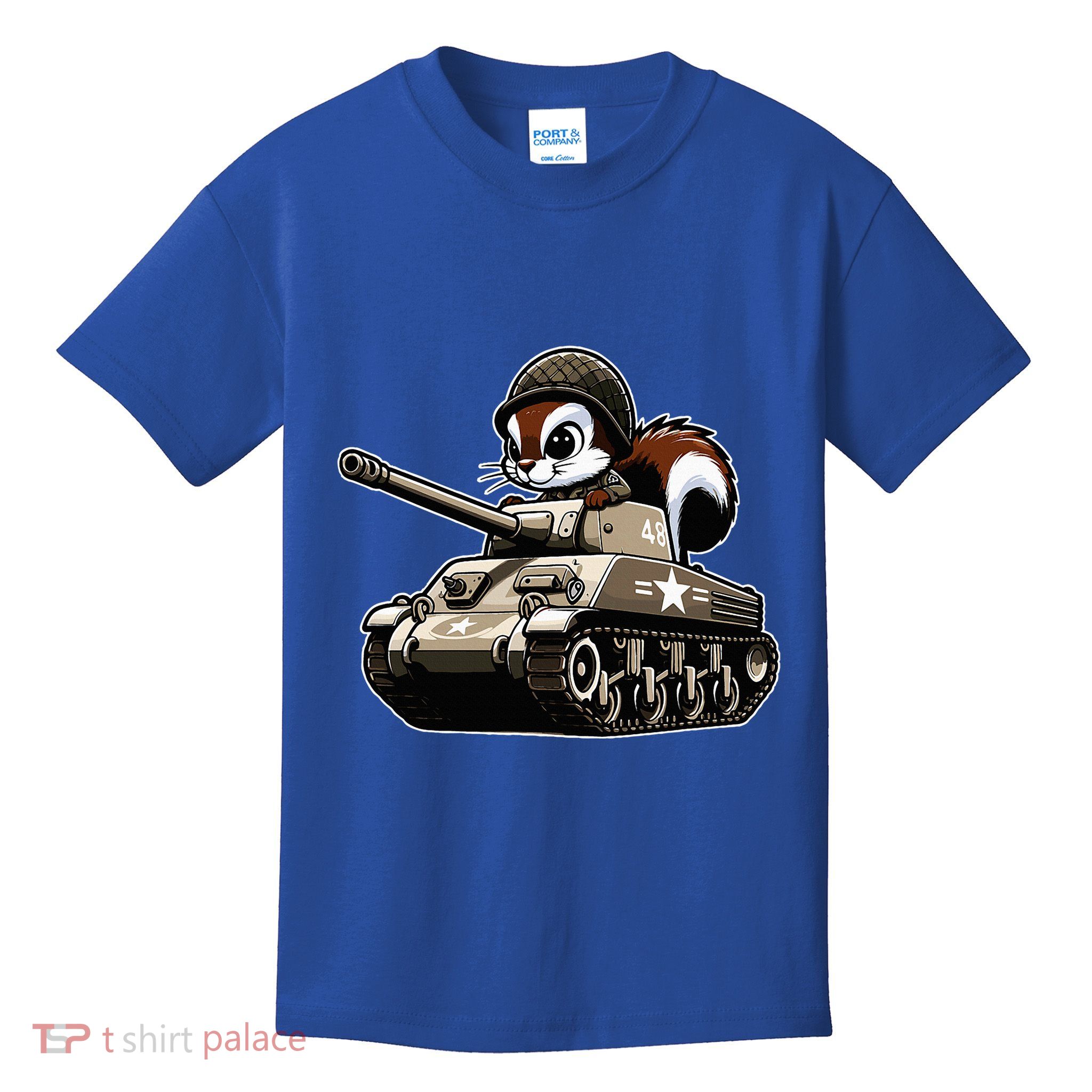 Humorous Military Animal Veteran Squirrel Kids T-Shirt