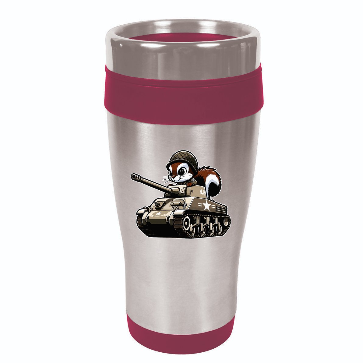 Humorous Military Animal Veteran Squirrel 16oz Travel Tumbler