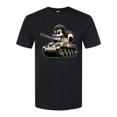 Humorous Military Animal Veteran Squirrel Softstyle® CVC T-Shirt